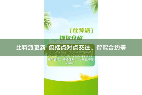 比特派更新 包括点对点交往、智能合约等