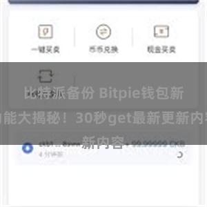 比特派备份 Bitpie钱包新功能大揭秘！30秒get最新更新内容