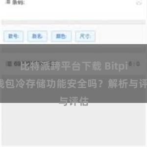 比特派跨平台下载 Bitpie钱包冷存储功能安全吗？解析与评估