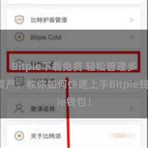 Bitpie下载免费 轻松管理多链资产，教你如何快速上手Bitpie钱包！