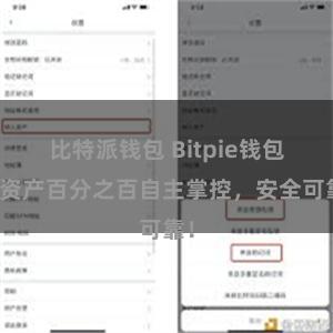 比特派钱包 Bitpie钱包：资产百分之百自主掌控，安全可靠！