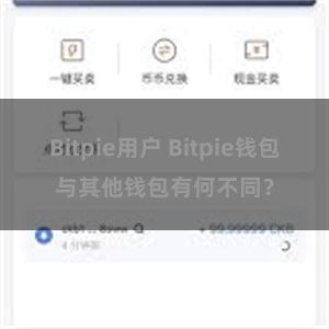 Bitpie用户 Bitpie钱包与其他钱包有何不同？