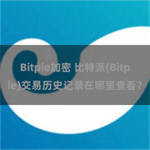 Bitpie加密 比特派(Bitpie)交易历史记录在哪里查看？