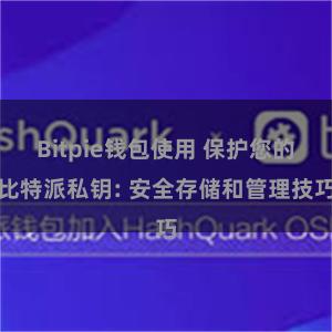 Bitpie钱包使用 保护您的比特派私钥: 安全存储和管理技巧