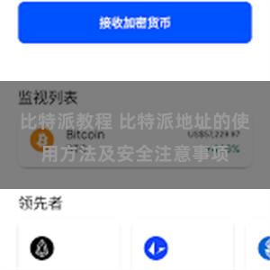 比特派教程 比特派地址的使用方法及安全注意事项